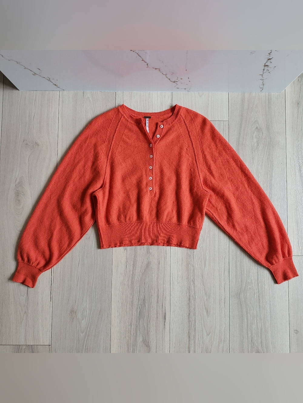 Free People Porta Cashmere Henley Sweater